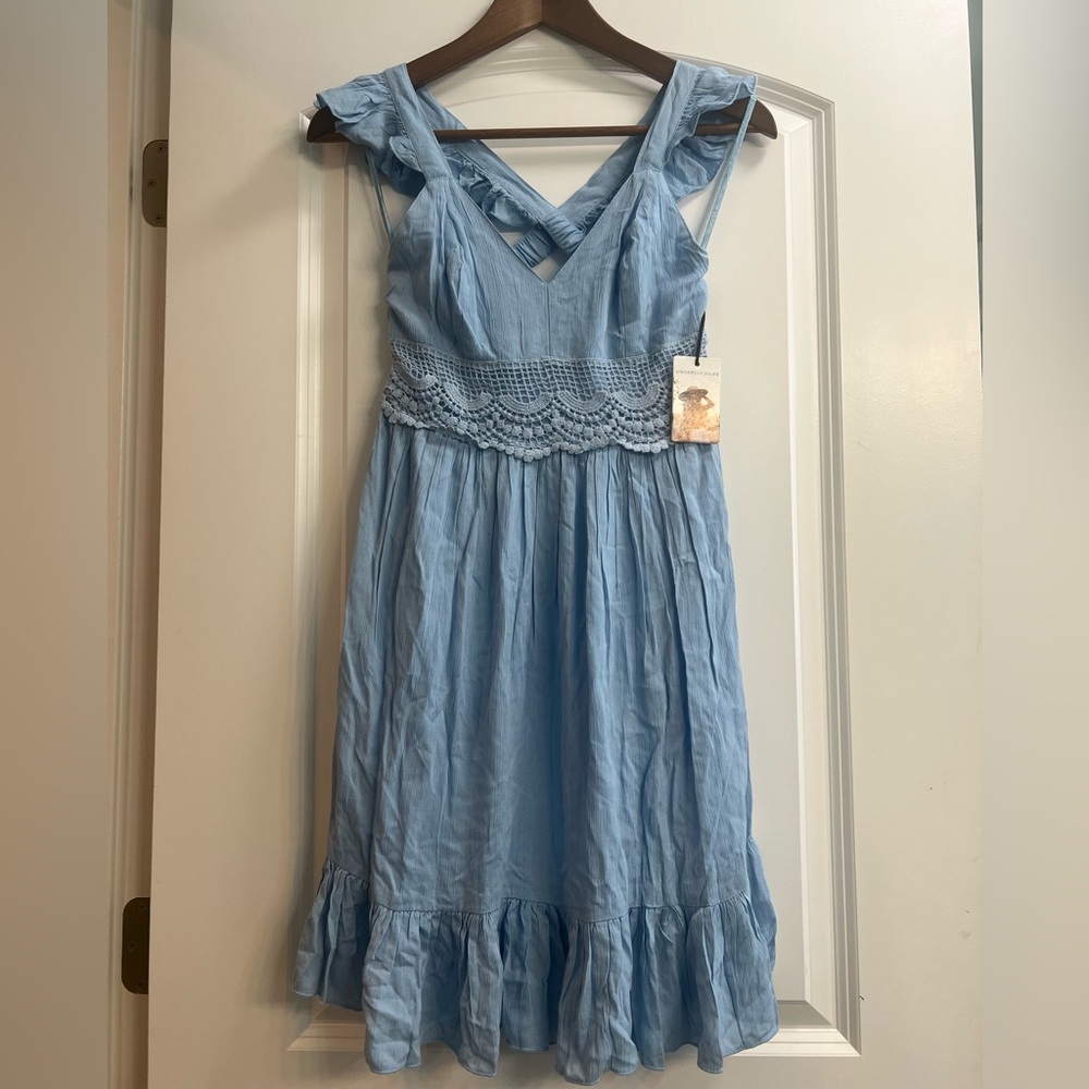 NWT- Sincerely Jules- light blue dress size Small